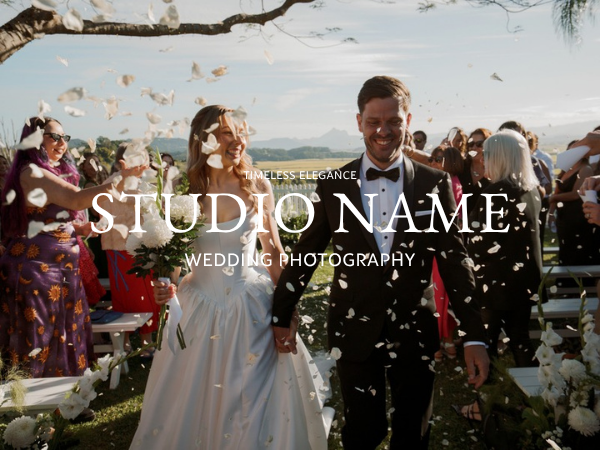 Price guide cover reading Studio Name over a confetti photograph